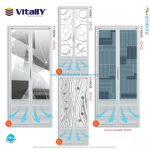 VITALLY Bi-Fold B2V02 Louvers Aluminium Door