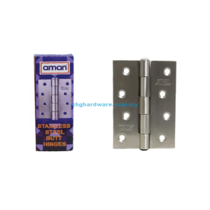 AMAN Stainless Steel Butt Hinges 4″ (Pair)