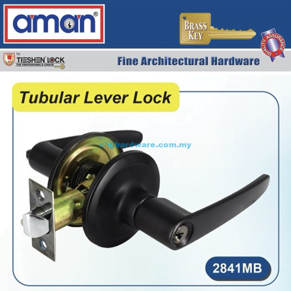 Aman_2841mb_tubular_lever_lock AMAN 2841MB Tubular Lever Lock Set