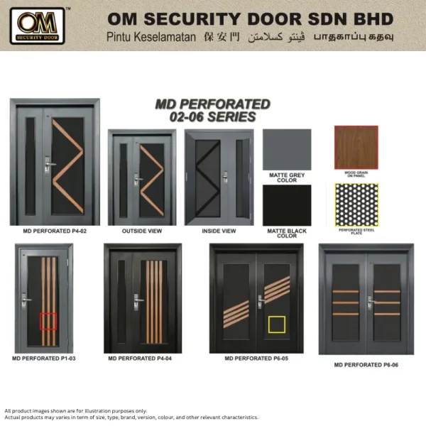 OM Security Door MD Perforated Series OM Security Door MD Perforated Series