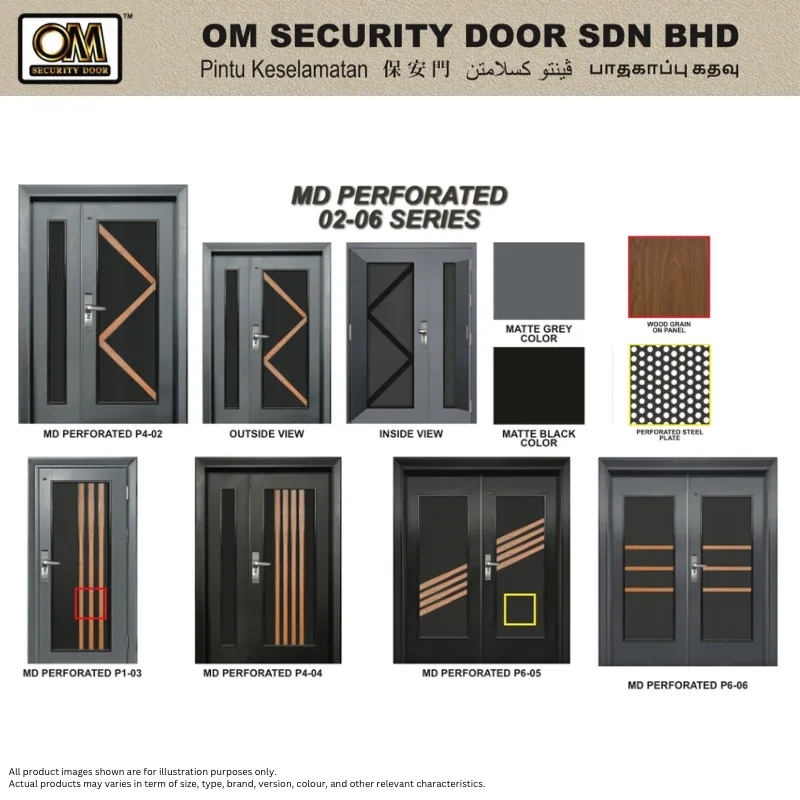 OM Security Door MD Perforated Series