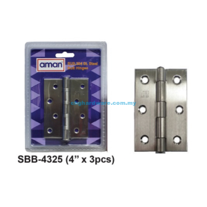 AMAN SUS-304 Stainless Steel Butt Hinges (4" x 3pcs)